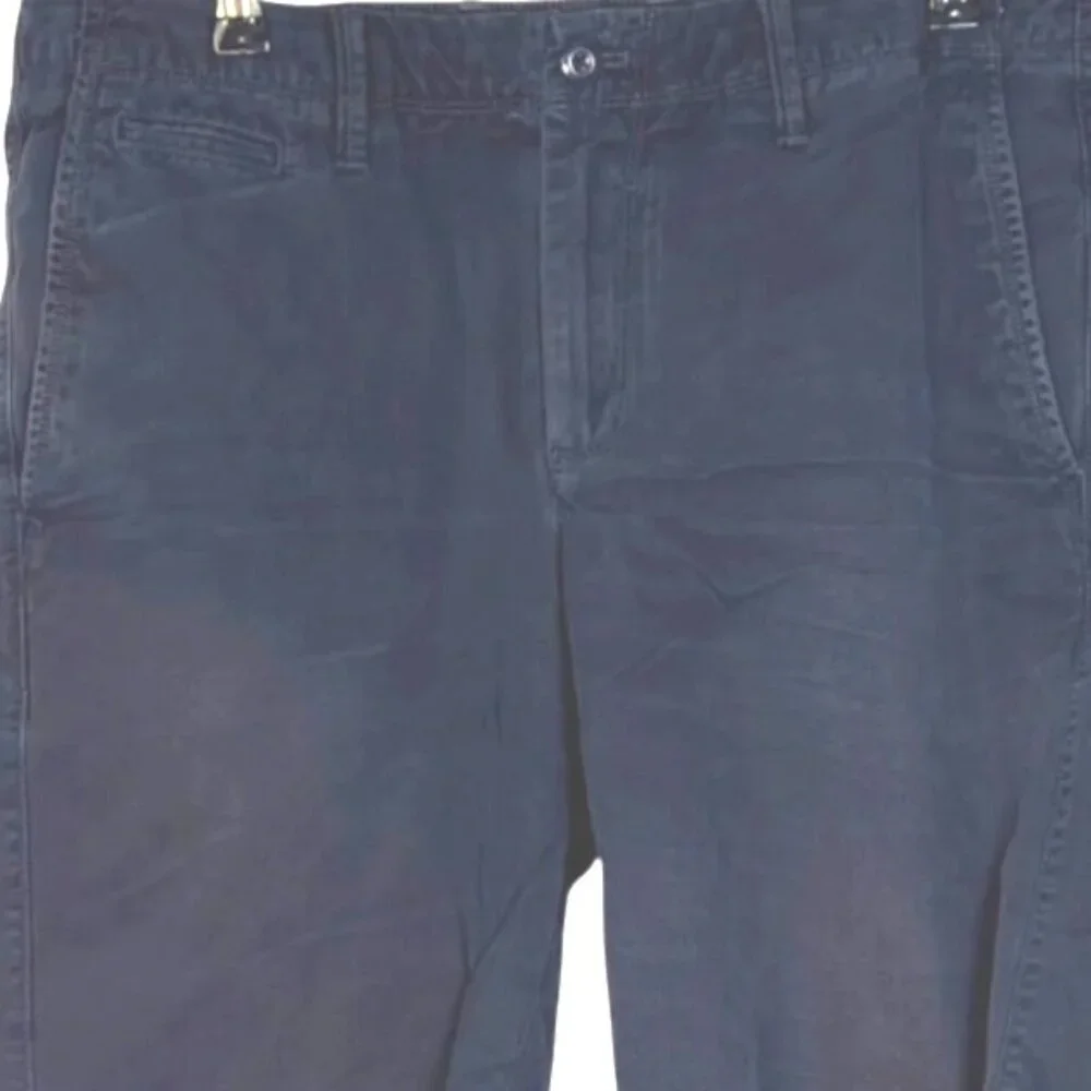 Gap Solid Navy Blue Flat Front Casual Summer Golf Chino Shorts Men's Size 33 - Picture 2 of 6